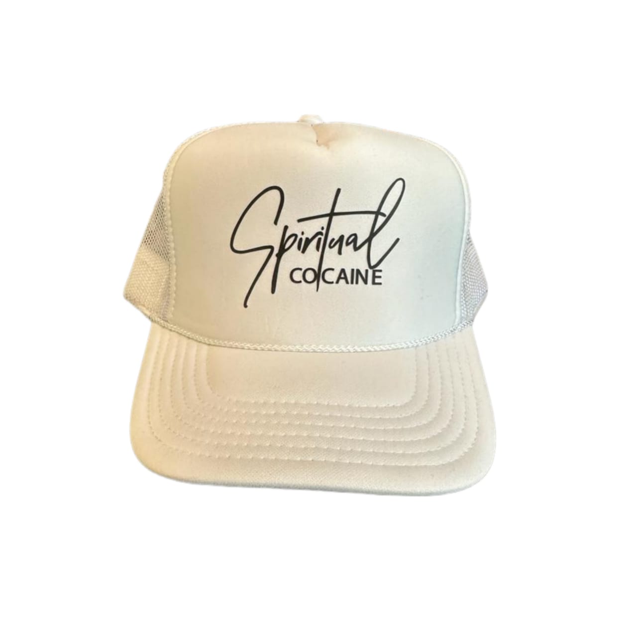 Spiritual Cocaine Foam White Trucker Hat