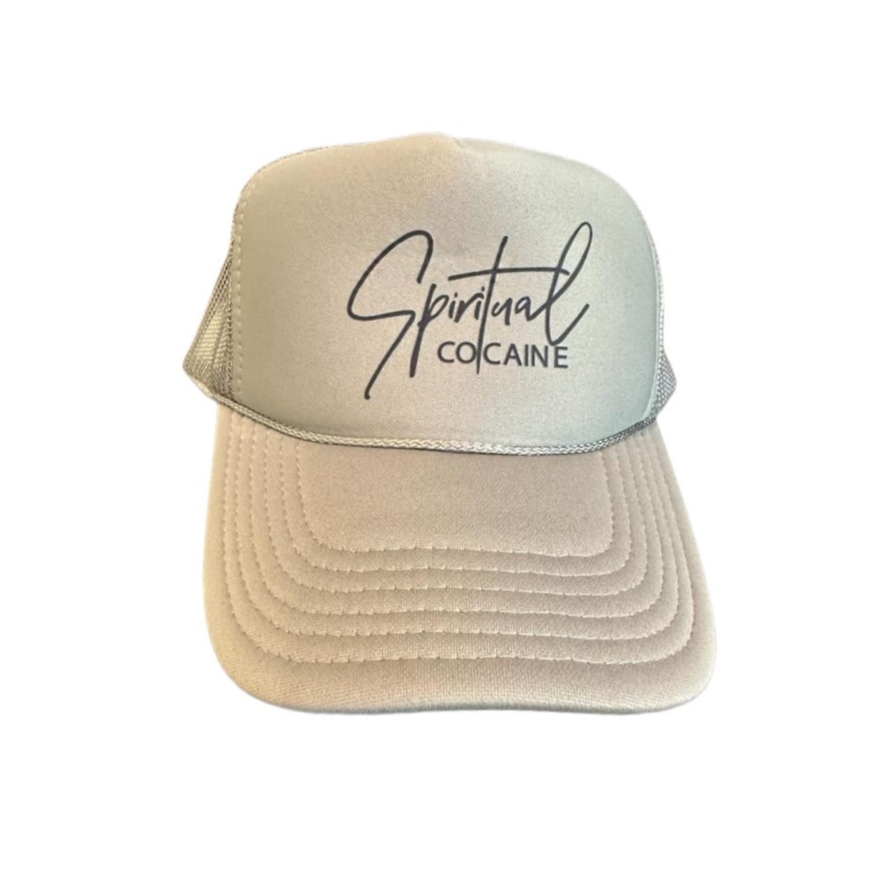 Spiritual Cocaine Foam Gray Trucker Hat